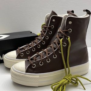 PLATFORM LEATHER CONVERSE CTAS LIFT X HIGH TOP BRAND NEW